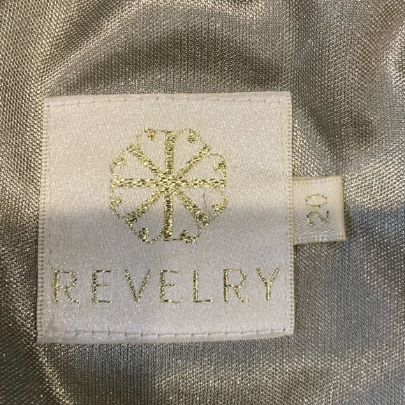 Revelry velvet sleeveless “Dawson” dress in pale sage green with silver sheen.20 - Picture 6 of 6